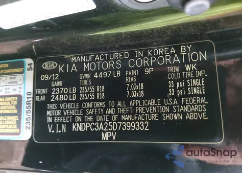 2013 Kia Sportage Ex z USA, uszkodzony, nr VIN KNDPC3A25D7399332